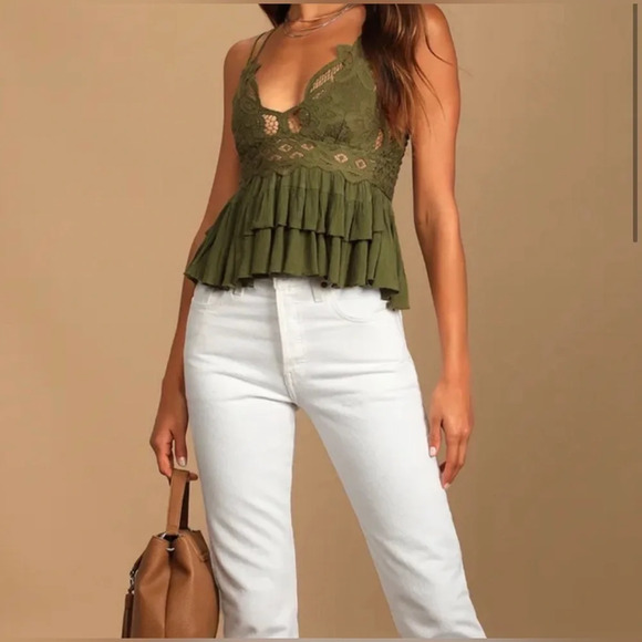 Free People Tops - Free People Adella Cami Size XSMALL in Olive